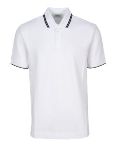 Z Zegna Stripe-Trim Straight Hem Polo Shirt