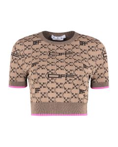 All-over Logo Knitted T-shirt