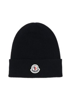 Moncler Logo Patch Knitted Beanie