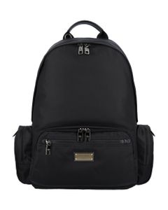 Nero Sicilia Dna Nylon Backpack With Branded Tag