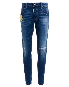 Dsquared2 One Life One Planet Smiley Distressed Jeans