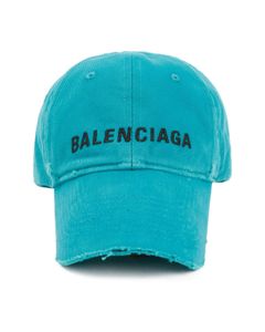 Balenciaga Logo Embroidered Distressed Cap