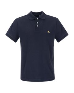Piqué Polo Shirt With Gold Logo