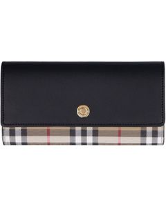 Burberry Vintage Check Pattern Continental Wallet