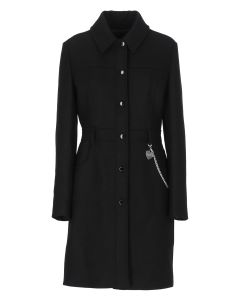 Love Moschino Button-Up Long Sleeved Coat