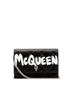 Alexander McQueen Graffiti Logo Quilted Crossbody Bag