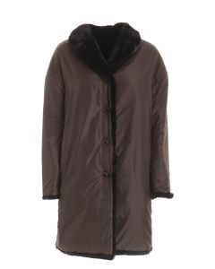 Panna reversible coat in black and dove grey