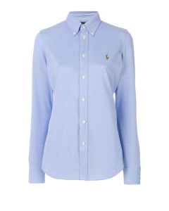 Button-down Oxford blue shirt