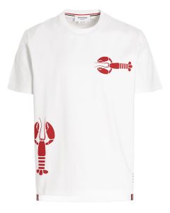 Thom Browne Lobster Icon Printed Crewneck T-Shirt