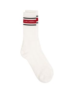 Karl Lagerfeld Logo Print High-Ankle Socks