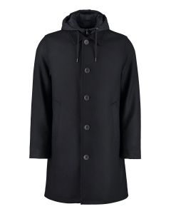 Herno Single-Breasted Hooded Coat