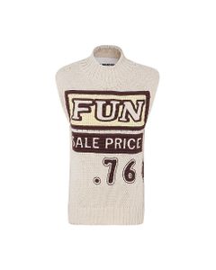 Graphic Logo Intarsia Knitted Vest
