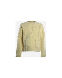 Chenille Sweater With All-over Embossed Logo