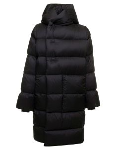Rick Owens Quilted Long Hooded Jacket
