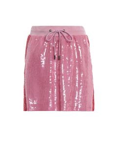 Pink sequined mini skirt