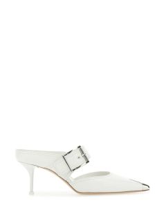 Alexander McQueen Pointed-Toe Heeled Mules