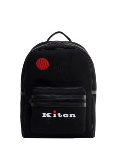 Kiton Logo Printed Zip-Around Backpack