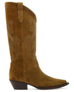 Etro Paisley Embroidered Almond-Toe Boots