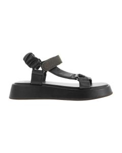 Soft Nappa Platform Sandals And Precious Strap