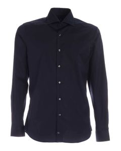 French collar shirt in blue