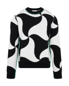 Abstract Print Crewneck Sweater