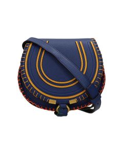 Marcie Shoulder Bag In Blue Leather