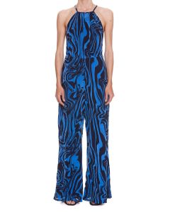 ROTATE Abstract-Print Sleeveless Jumpsuit