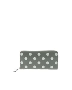 Polka dot wallet in grey