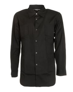 Chest pockets shirt in black