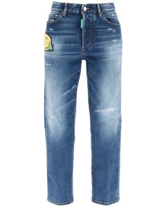 Dsquared2 Smiley Boston High-Rise Jeans