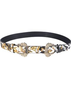 Versace Jeans Couture Baroque Printed Buckle Belt