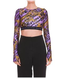 Versace Jeans Couture Baroque Printed Long-Sleeved Top