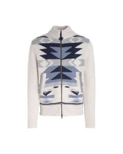 Parajumpers Santana Jacket White With Blue Pattern