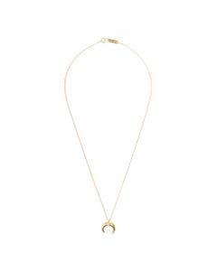 Isabel Marant Woman's Gold Metal Necklace And Horn Pendant And Crystal