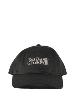 Ganni Software Logo Embroidered Baseball Cap