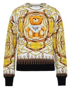 Moschino Teddy Bear Print Crewneck Sweater