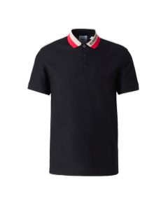Burberry Contrast-Collar Short-Sleeved Polo Shirt