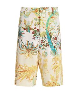 Etro Allover Floral Print Bermuda Shorts