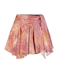 Astoria Ruffled Silk Blend Miniskirt
