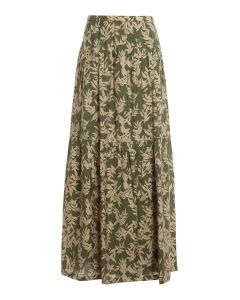 Patterned flounced skirt