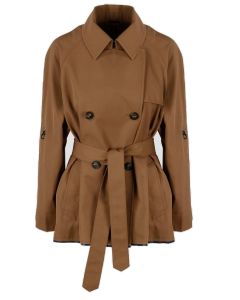 Fay Double Breasted Belted Long Sleeved Jacket