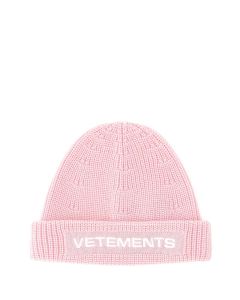 Vetements Logo Embroidered Knit Beanie