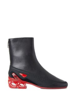 Raf Simons Cycloid Perforated Detail Ankle Boots