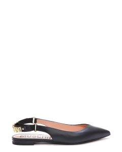 Moschino Pointed-Toe Slingback Mules