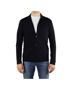 Roberto Collina Navy Blue Wool Knitted Jacket