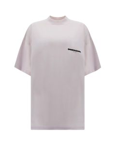 Balenciaga Logo Printed Mockneck T-Shirt
