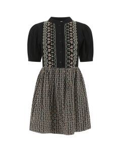 See By Chloé All-over Broderie Anglaise Puff Sleeve Mini Dress