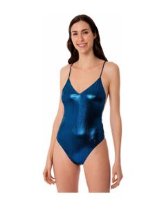 Woman Royal Blue One Piece Swimsuit