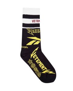 Vetements Logo Printed Ribbed Socks