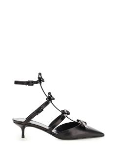 Valentino French Bows Ankle-Strap Pumps